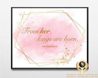 A4 Digital Print | From her, kings are born