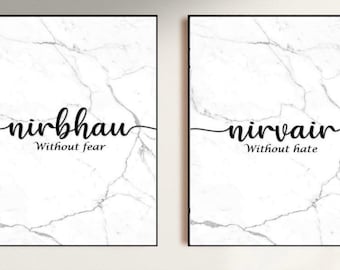 Physical Print | Nirbhau, Nirvair - Without fear, Without hate
