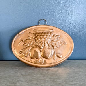 Vintage Copper Fruit Mold: Kitchen Wall Decor