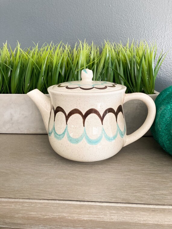 Vintage Red Wing Dinnerware Two Step Pattern Ceramic Teapot Etsy