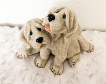 Vintage Stone Critters Dog and Other Dog Figurines. - Etsy