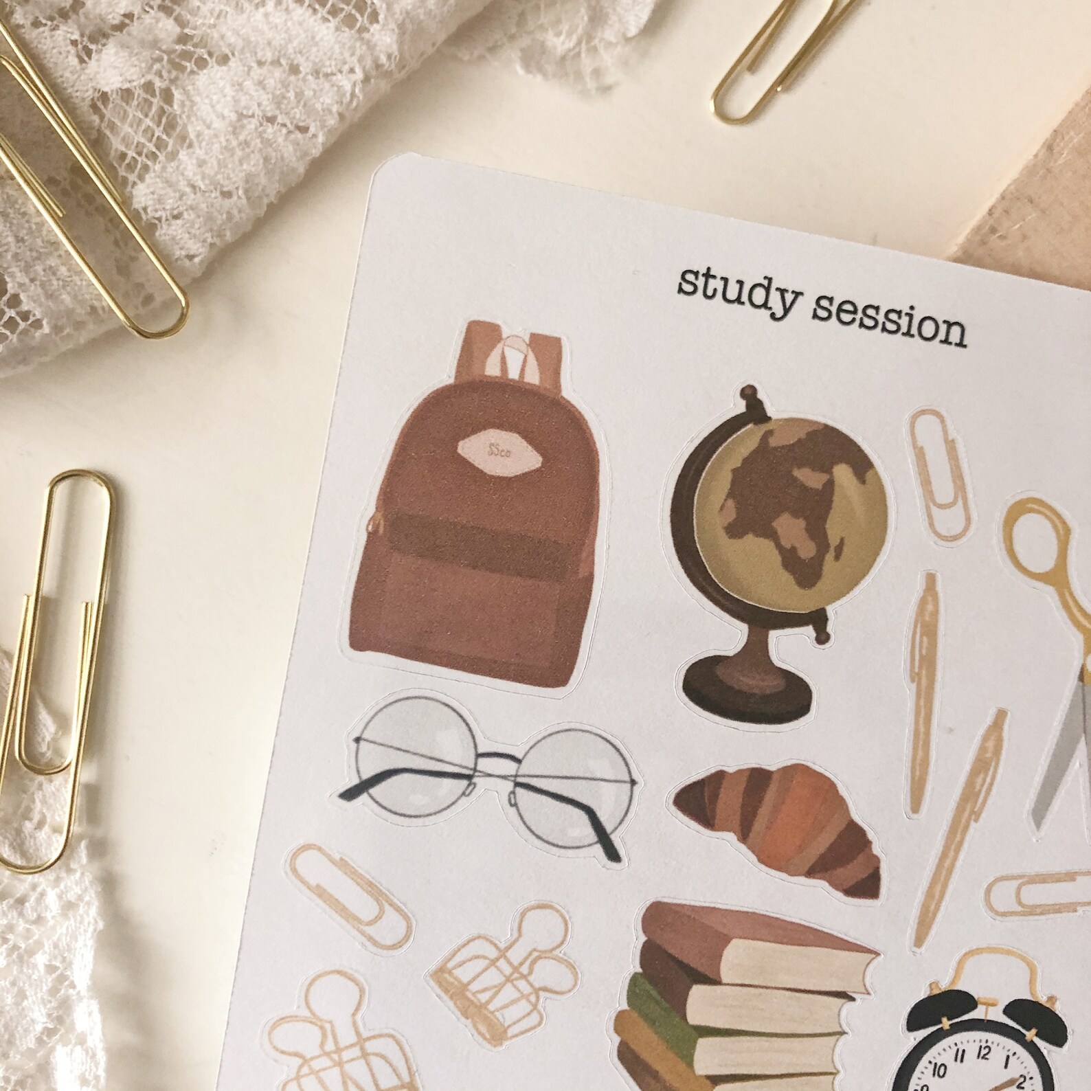Study Session Stickers Sticker Sheet Vintage Sticker Etsy