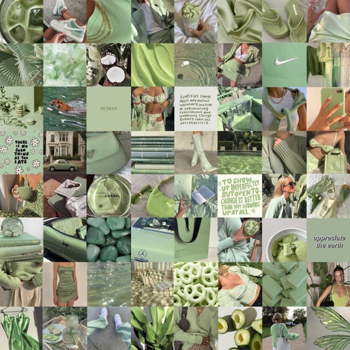 Sage Green Aesthetic Collage Kit 6x4 Inches Pack of 25-200 - Etsy