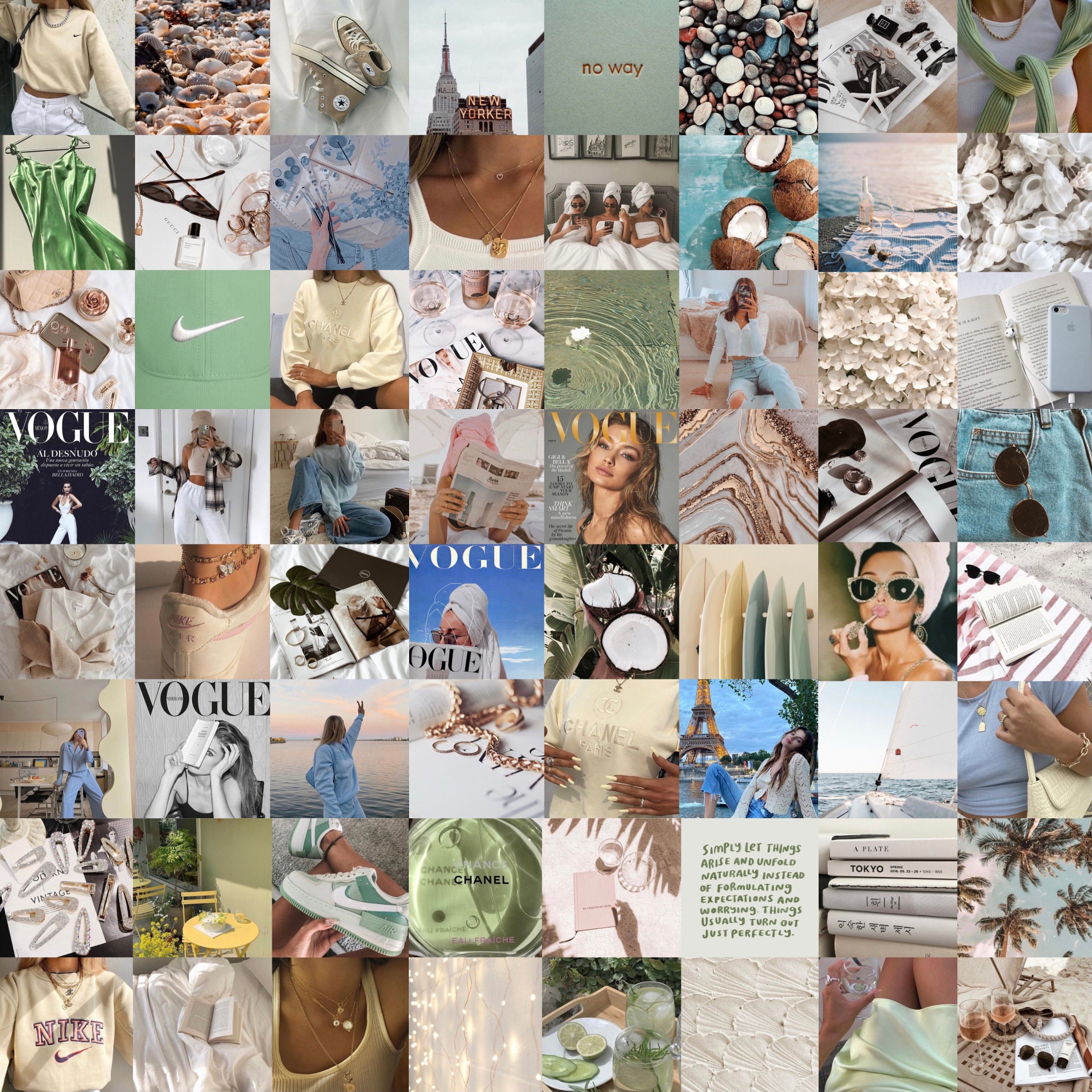 Designer Vogue Photo Collage Kit 64 Pack - Etsy Australia