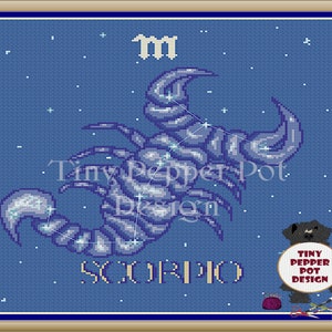 Scorpio Horoscope Astrological Sign cross stitch pattern