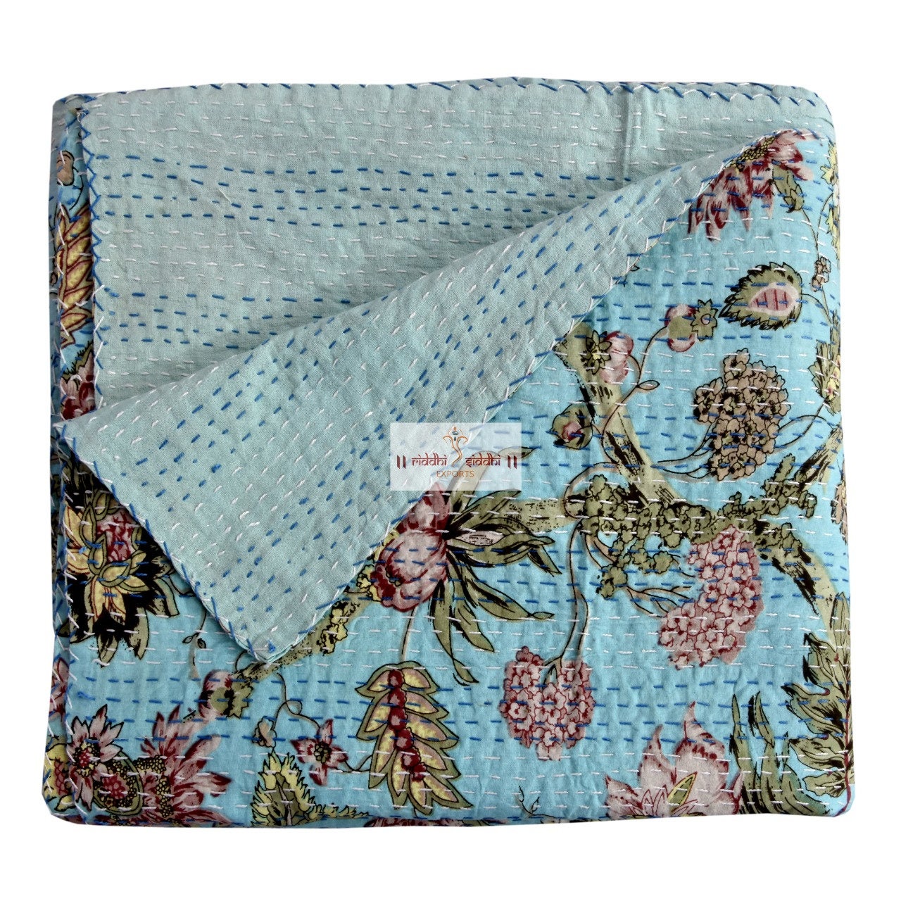 Indian Handmade 100 Pure Cotton Floral Print Blanket Ethnic Etsy