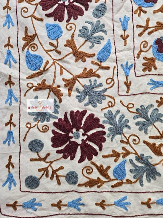 Niddle work suzani bedcovers | Handmade suzani bedsheet | Suzani wall hanging throws | Suzani tapestry | Bridesmaid suzani | Gift for her.