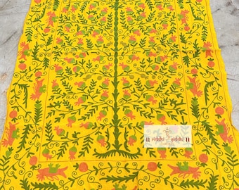 Indian made cotton suzani throws | Beautiful home decor suzani | Suzani bedspread | Uzbek suzani king size tapestry | Gift for her.