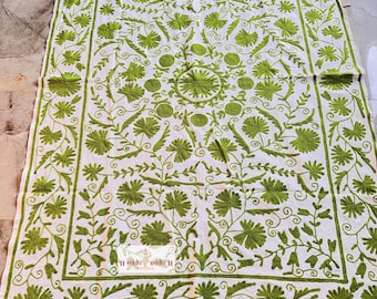 Uzbek suzani tapestry | Beautiful handmade Embroidery bedspread | Suzani wall hanging throws | Suzani bedcovers | Gift for Christmas.