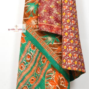 Exclusive Vintage Kantha Nakshi Quilt | New Arrival High Quality Throw | Latest Design Cotton Kantha tapestry | Recycled Cotton Blanket.