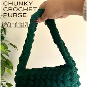 Easy Chunky Crochet Purse Pattern tutorial | Digital Trendy Crochet Chunky Bag Pattern for Beginners