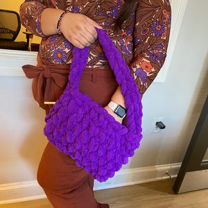 Crochet Chunky Purse | Handmade Handbag | Bohemian Crocheted Bag |Tote bag Gift For Her