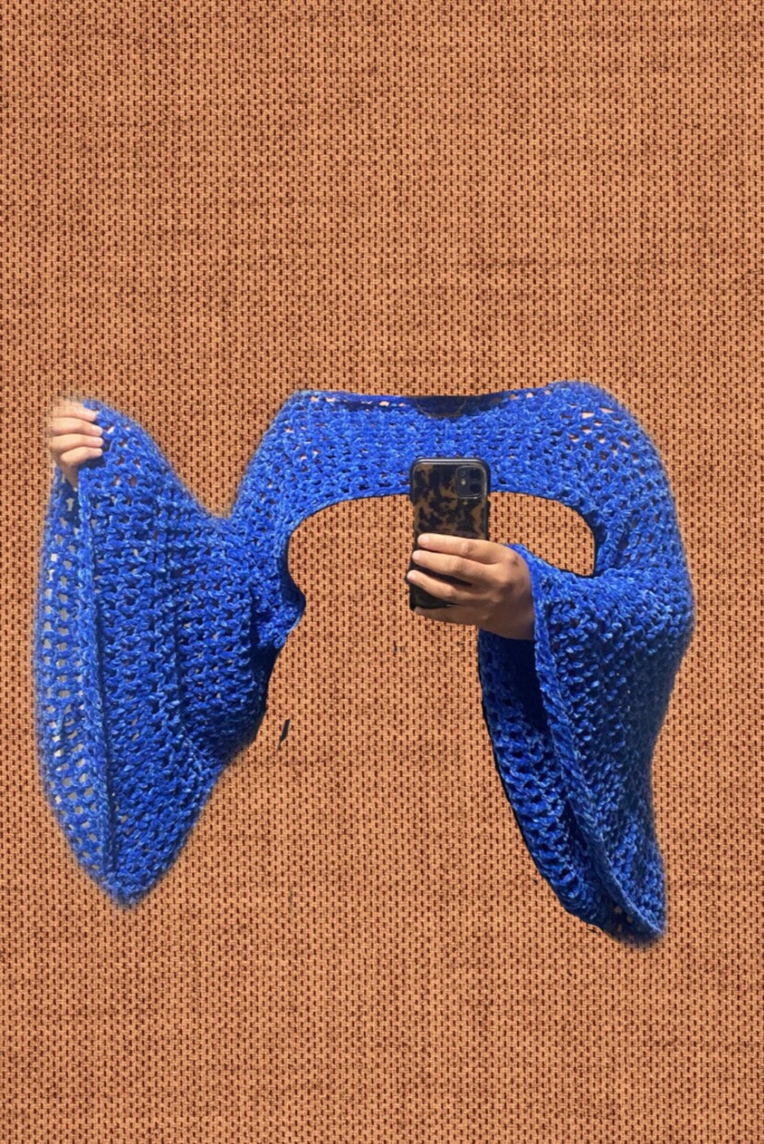 Hoodie velvet lace self tie beaded shrug top