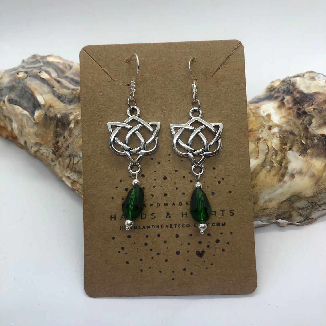 Keltische Knoten Ohrringe Freundschaft Knoten Smaragdgrün | Etsy