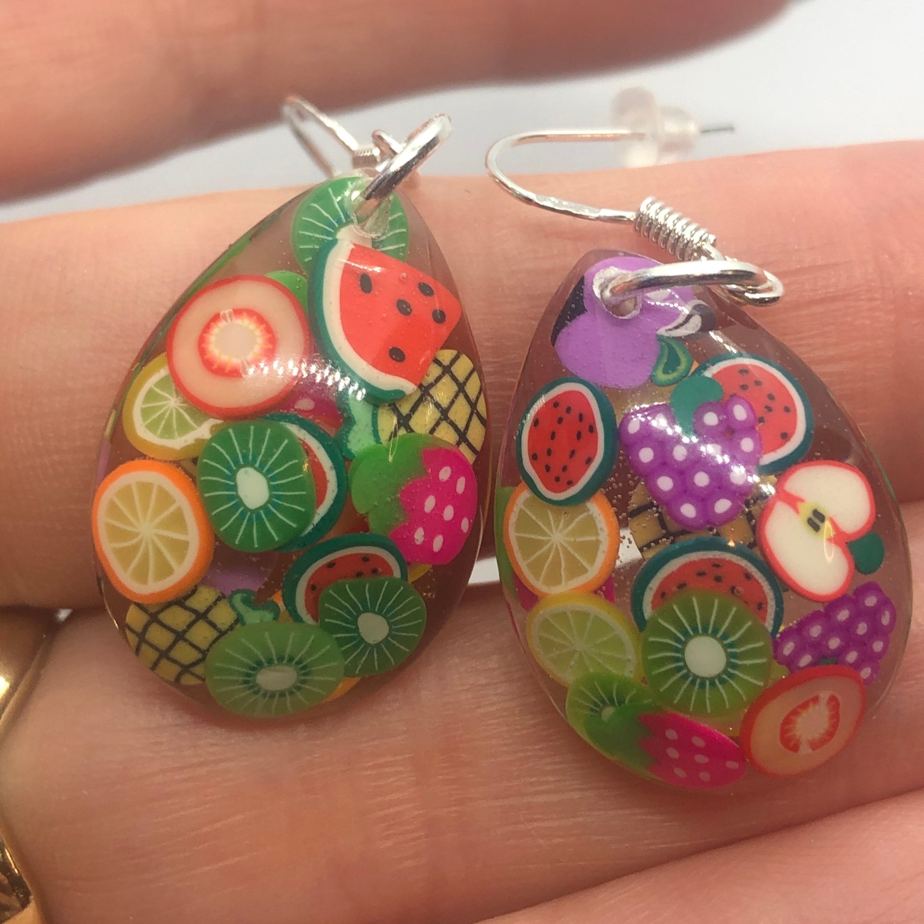 Summer Fruit Earrings Fruit Earrings garden party Etsy