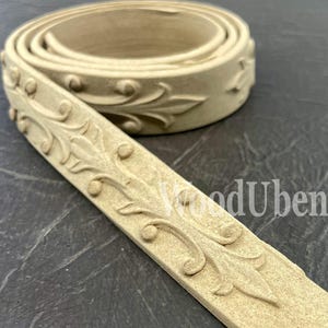 Modern Fleur De Lis WoodUbend Trim TR818.1 – 0.8” × 39” Bendable Molding Heat-Flexible Decorative Furniture Appliqué Classic & Modern Décor