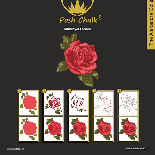 Rose Stencil - Etsy