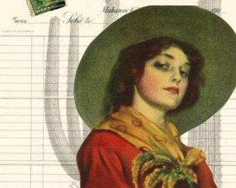 Cowgirl - Roycycled Treasures Decoupage Paper-High quality unique papers for crafting, furniture, and other DIY projects.
