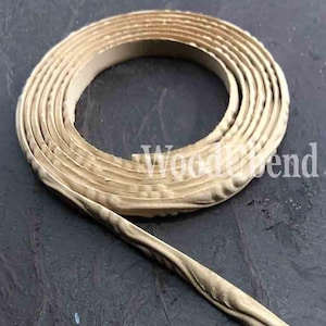 Beanstalk WoodUbend Trim WUBTR750 – 0.4” × 84” Bendable Molding – Heat-Flexible Decorative Furniture Appliqué for DIY Craft Projects