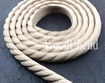 WoodUbend Textured Rope Trim – Bendable Furniture Appliqué, Coastal Decor (Pack of Two)