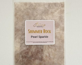 Shimmering Natural Mica Rock for any crafting project and faux wall finishes-Pearl Sparkle color silicate mineral-based flakes or sheets.
