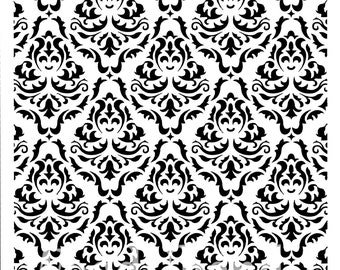 Victorian Wallpaper Stencils by Posh Chalk, Ornate Details, luxurious pattern, Wall Stencil, Floor Stencil, Easy-to-Use,  12" x 8"