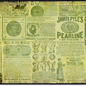Vintage Ads - Roycycled Treasures Decoupage Paper-High quality paper for crafting, hobbies, furniture & DIY projects