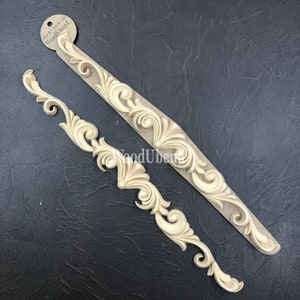 WoodUbend PK/2 Pediments House of Mendes - Heat bendable wood appliques for furniture, walls, home décor, crafting, mixed media, & all DIY