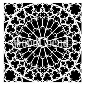 Stone Rosette Stencil by Posh Chalk - Round large stencil - Reusable Stencil - Unique Design 16 x 16"