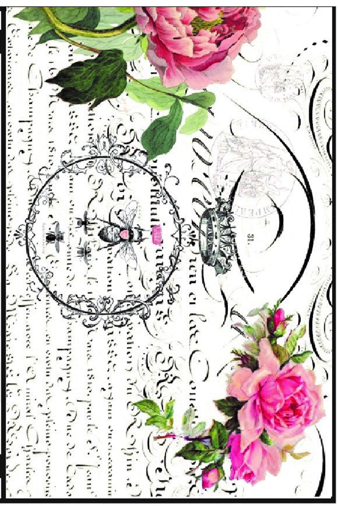Queen Bee Decoupage Paper Etsy