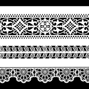 Lace Boarder Stencil by Posh Chalk - New Release