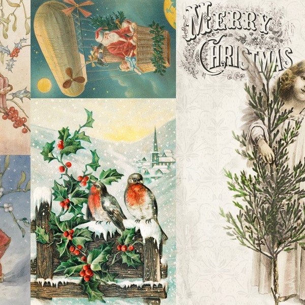 Roycycled Christmas Decoupage Paper Etsy