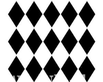 Harlequin Diamond Stencil, Reusable Mylar by Posh Chalk (12" x 8")