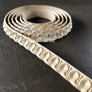 WoodUbend, molduras de madera para muebles de interior, bricolaje y otros proyectos de manualidades. Paquete de 2 adornos sin pintar.