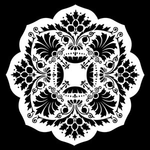 Sue Chic&#39;s Mandala Stencil by Posh Chalk,  Good for Walls, Floors, furniture, DIY & Crafting projects. Unique design, reusable stencil