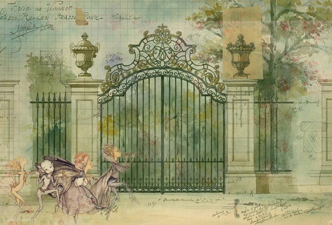 Decoupage Paper Fairy Gate by Roycycled Treasures  - Unique high quality papers for crafting, furniture, walls, DIY and other projects.