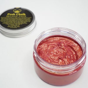 Red Alizarin Metallic Paste, Posh Chalk Finish, 6 oz