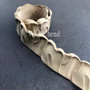 Paquete de 1 pieza de madera flexible para interiores, muebles y otros proyectos de manualidades. Molduras WoodUBend para bricolaje, borde festoneado.