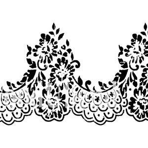 Raining In Paris Stencils by Posh Chalk, Ornate Details, luxurious pattern, Wall Stencil, Floor Stencil, Easy-to-Use,  6" x 12"