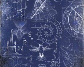 Renaissance Blueprint Decoupage Paper - Roycycled Treasures, DIY Craft