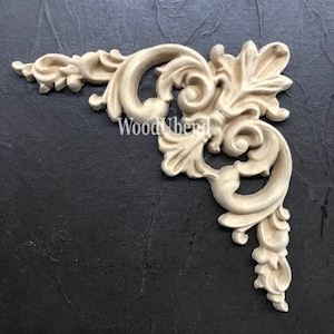 WoodUbend PK/2 Pediments - Heat bendable wood appliques for furniture, walls, home décor, crafting, mixed media, & all DIY