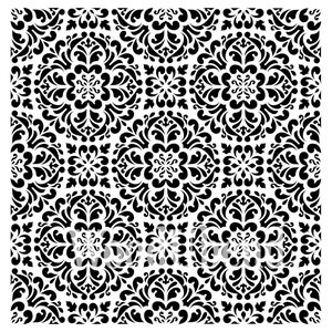 Szablon ścienny „Kaleidoscope Pattern” 19" X 19". Geometryczny wzór do dużych i małych projektów do wystroju wnętrz, rękodzieła, dzienników śmieci i majsterkowania.