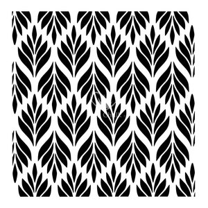 Evergreen Mylar Stencil by Posh Chalk - reusable unique design for floors, walls, furniture, hobbies, & crafting projects.  19" X 19"