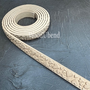 Moldura de corazón Love Heart / Paquete de 2 / TR804.1 / Madera flexible para interiores del hogar, muebles y otros proyectos de manualidades. Molduras WoodUBend para bricolaje.
