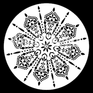 Spider-mandala stencil door chic krijt, mandala schilderij muur en vloer - uniek en origineel ontwerp, herbruikbare stencil, trendy ontwerp 16" x 16"
