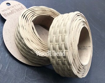 Molduras de madera flexibles WoodUBend con diseño de tejido de cesta (paquete de 2)