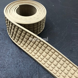 Paquete de 1 pieza de madera flexible para interiores, muebles y otros proyectos de manualidades. Molduras WoodUBend para bricolaje, moldura cuadrada.