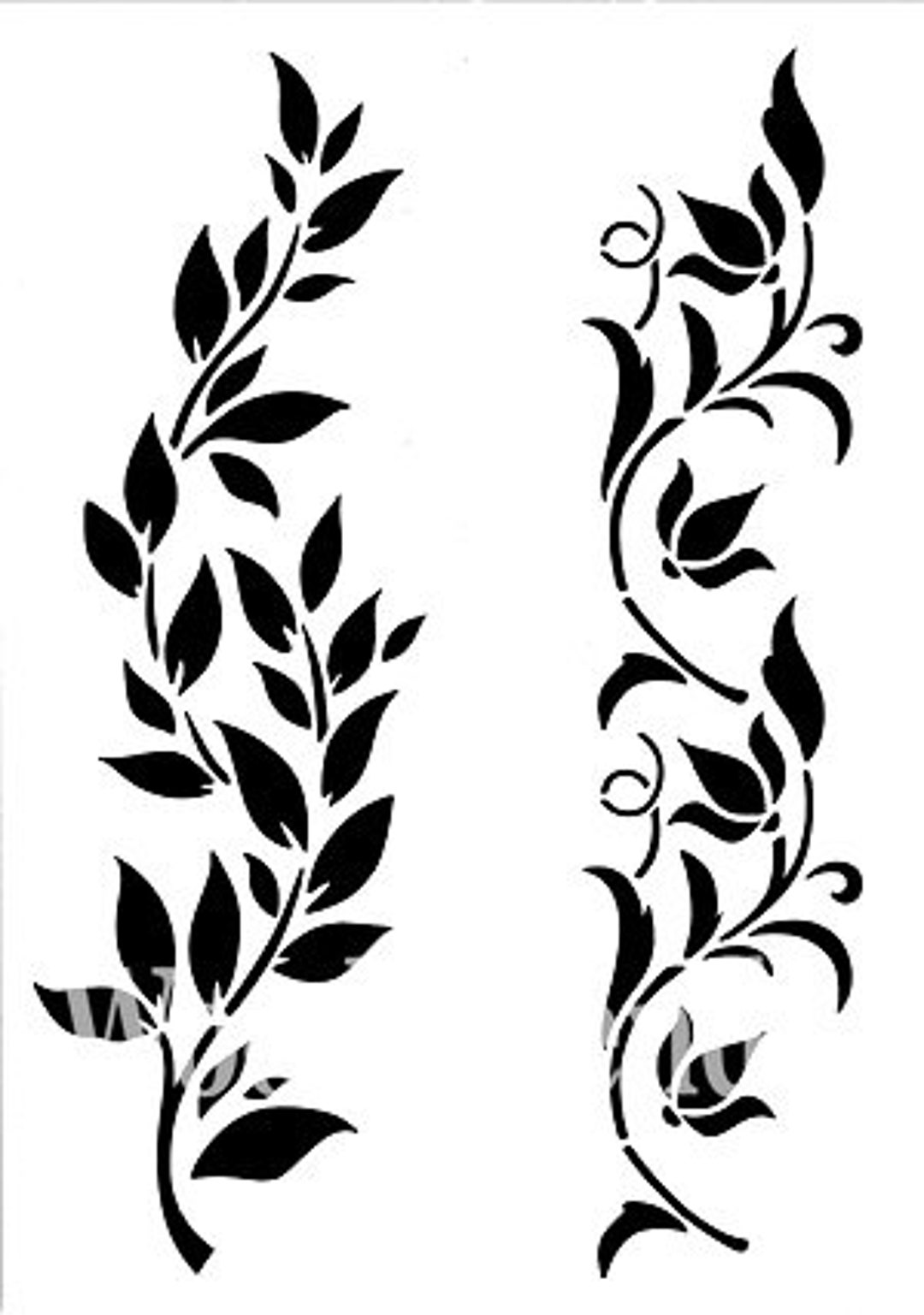GEEHUA 2 Pcs Lage Vine Stencils Fo Painting, A4 Size