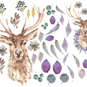 Winter Stag by Lexi Grenzer, Decoupage Paper, Roycycled-High quality unique fall papers for crafting, hobbies, furniture, and DIY projects.