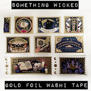 Something Wicked - Gold Foil WIDE Washi Tape (3cm x 10m)